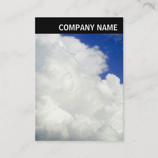 Cartão De Visita V Cabeçalho - Foto - Nuvens Cumuladas (Frente)