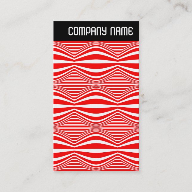 Cartão De Visita V Cabeçalho - Linhas e Esferas de Arte Op (Frente)