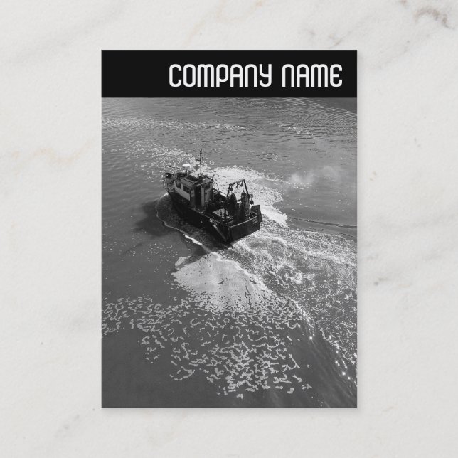 Cartão De Visita V Cabeçalho - Pequeno Arrasto De Pesca (Frente)