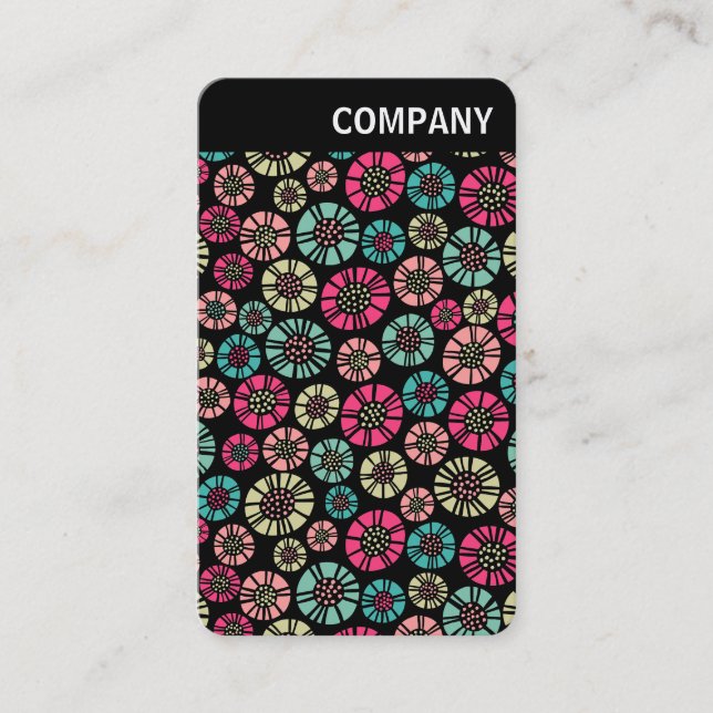 Cartão De Visita V Header - Abstrato Flores 031023 (Frente)