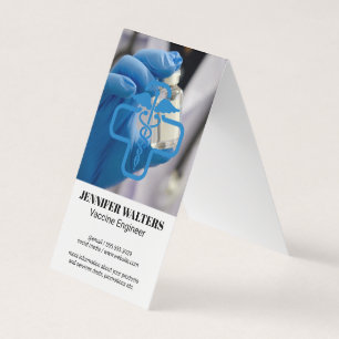 Cartão De Visita Vacina Logotipo de Saúde e Medicina