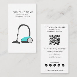 Cartão De Visita Vacuum Cleaner Professional Cleaning Services