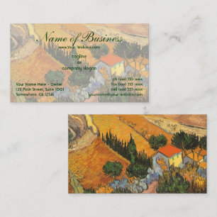 Cartão De Visita Vale com Lavrador Visto de Cima; Vincent van Gogh
