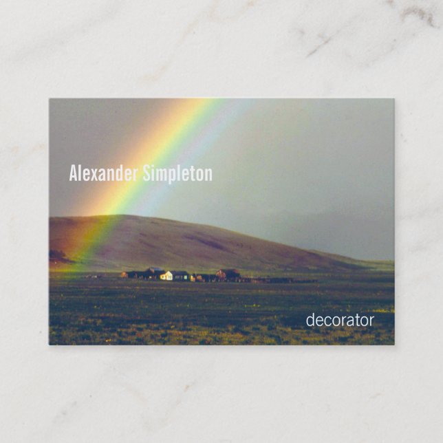 Cartão De Visita Vale do San Luis após a chuva (Frente)