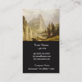 Cartão De Visita Vale do Yosemite do Rio Bierstadt Albert Merced