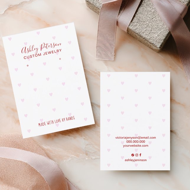Cartão De Visita Valentine Hearts Love Jewelry Earring Display (Valentine Hearts Love Jewelry Earring Display Business Card)