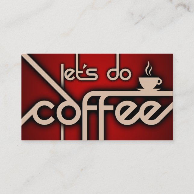 Cartão De Visita vamos para tomar café! (Frente)
