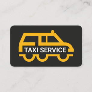 Cartão De Visita Van Carro Táxi Amarelo Simples