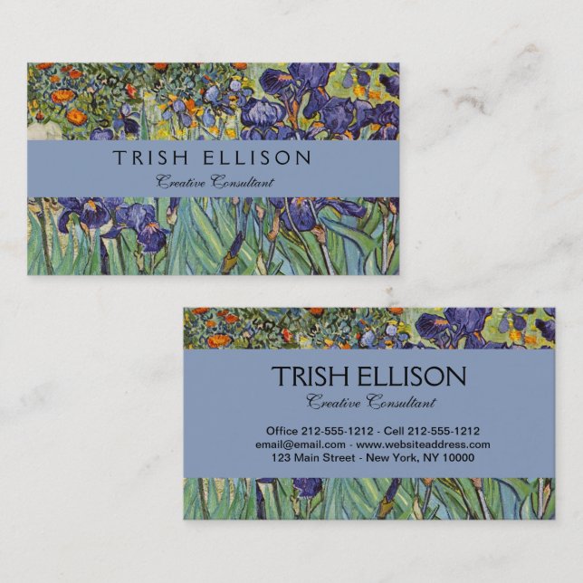 Cartão De Visita Van Gogh levanta a pintura impressionista (Frente/Verso)