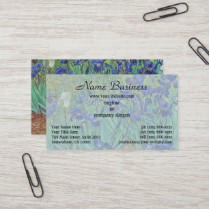 Cartão De Visita Van Gogh Pintura Clássica Suscita Botânica Floral