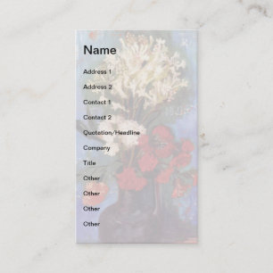 Cartão De Visita Van Gogh - Vaso Com Cravos e Outras Flores