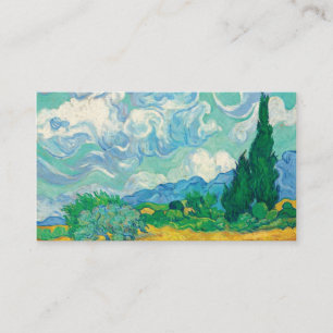 Cartão De Visita Van Gogh Wheatfield com Cypress