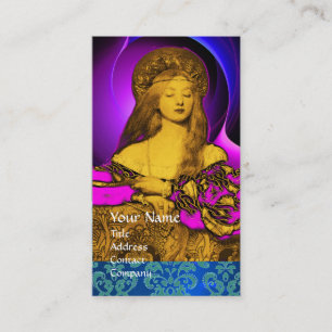 Cartão De Visita VANITY BEAUTY FASHION DESIGNER Blue Damask