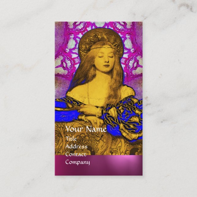 Cartão De Visita VANITY BEAUTY FASHION DESIGNER Púrpura Rosa (Frente)