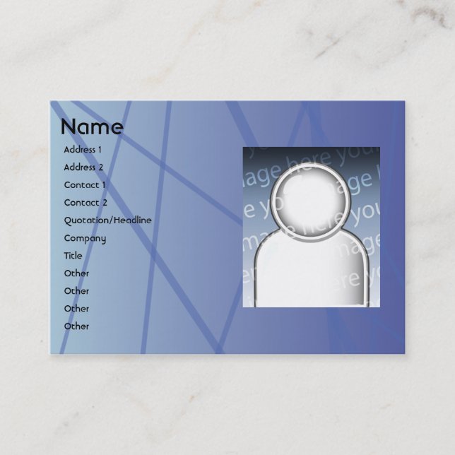 Cartão De Visita Varas azuis - carnudos (Frente)