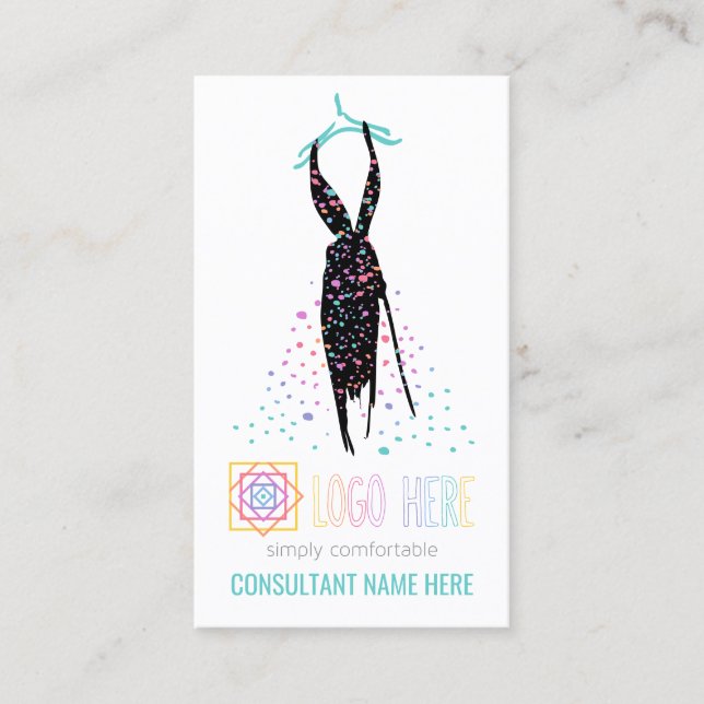 Cartão De Visita Varejista de moda independente Blogueirinha adicio (Frente)