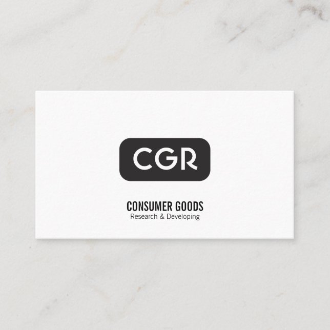 Cartão De Visita Variação de Fundo Arredondada do Monograma (Frente)