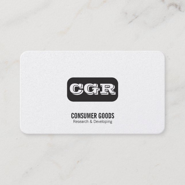 Cartão De Visita Variação de Fundo Arredondada do Monograma (Frente)