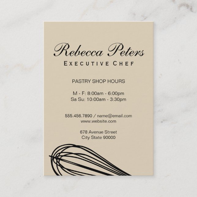 Cartão De Visita Variação do uísque | Mestre culinário (Frente)