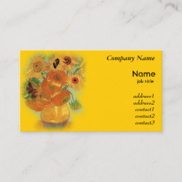 Cartão De Visita Vase com doze girassóis, Vincent van Gogh