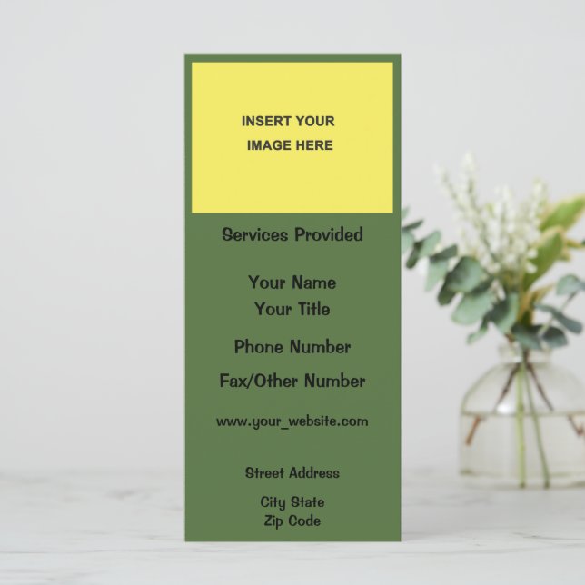 Cartão de visita vazio (Em pé/Frente)