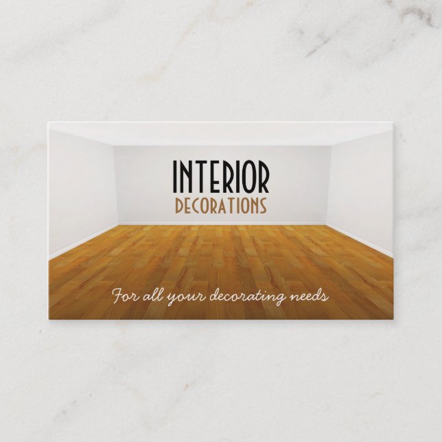 Cartão de visita vazio da sala (Frente)