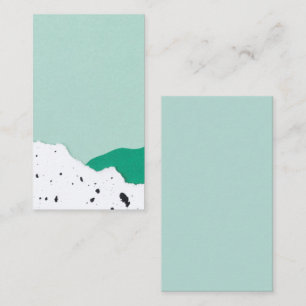 Cartão De Visita Vazio de aquarela e papel rasgado