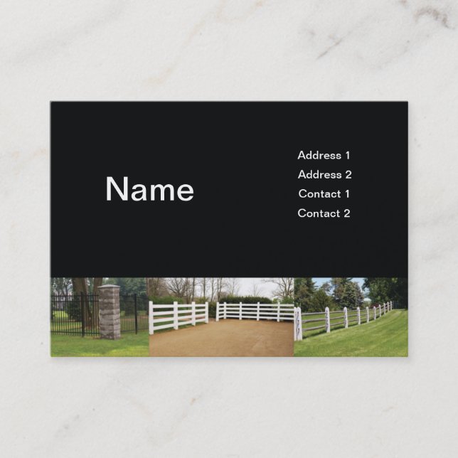 Cartão De Visita vedação (Frente)