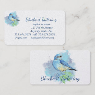 Cartão De Visita Vedação Personalizada de Aves Aquáticas da Aquarel