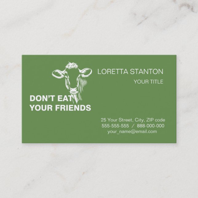 Cartão De Visita Veganismo (Frente)