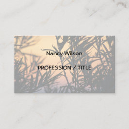 Cartão De Visita Vegetação ao pôr do sol