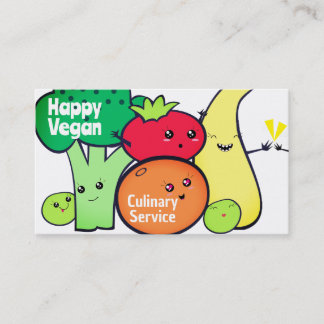 Cartão De Visita vegetação engraçada fruta cinco placas de cozinhar