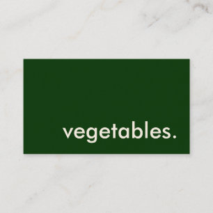 Cartão De Visita vegetais.