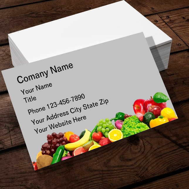 Cartão De Visita Vegetais de Fruta de Nutrição de comidas (Dietician Nutrition Business cards by Custom Business Templates)