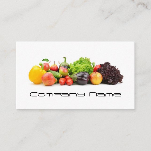 Cartão De Visita Vegetais de frutas/cartão saudável da (Frente)