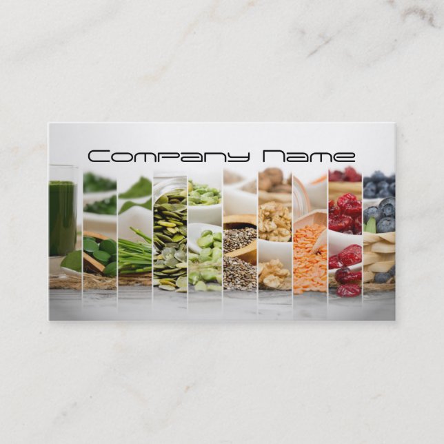 Cartão De Visita Vegetais de frutas/cartão saudável da (Frente)