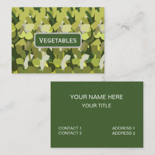 Cartão De Visita Vegetais Verdes