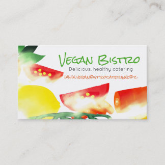 Cartão de visita vegetal cortado da restauração do