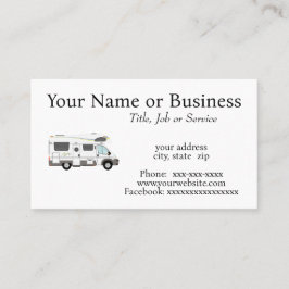 Cartão De Visita Veículo Recreacional