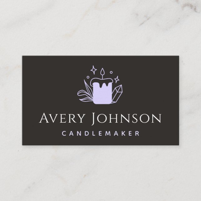Cartão De Visita Vela artesanal e cristalino (Frente)