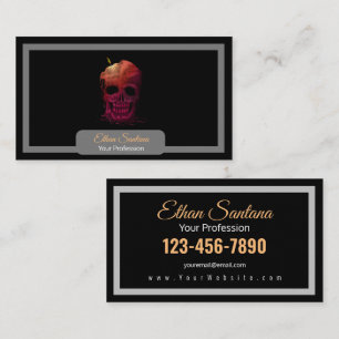 Cartão De Visita Vela do crânio