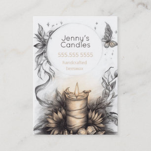 Cartão De Visita Velas artesanais Boho código QR