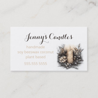 Cartão De Visita Velas artesanais Boho código QR