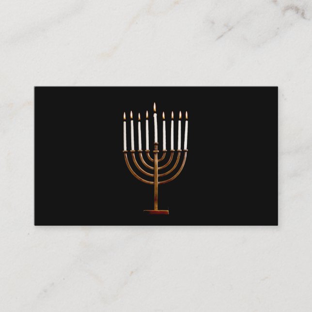 Cartão De Visita Velas de Hanukkah Chanukah Hanukah Hannukah (Frente)