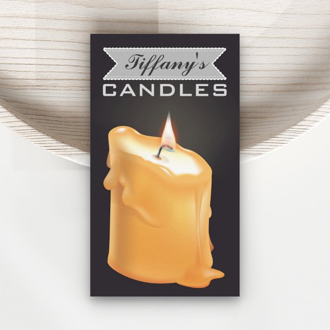Cartão De Visita Velas personalizadas caseiras | Velas feitas à mão (Criador carregado)