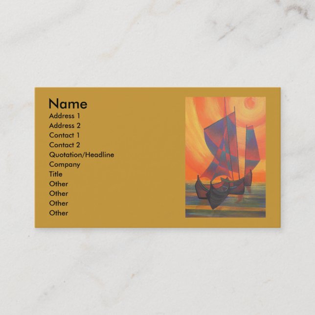 Cartão De Visita Velas Vermelhas no Sunset Cubist Lixo Abstrato (Frente)