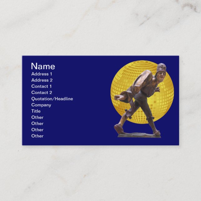 Cartão De Visita Velha figura de brincadeira (Frente)