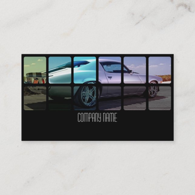 Cartão De Visita Velho Carro Muscular em Diferente (Frente)