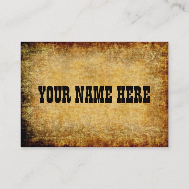 Cartão De Visita ~ velho do pergaminho (Frente)