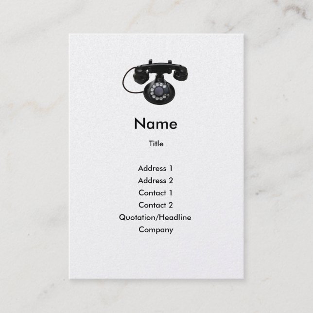 Cartão de visita velho do telefone (Frente)